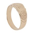 9ct Yellow Gold Patterned Buckle Ring