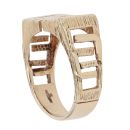 9ct Yellow Gold Patterned Dad Signet Ring