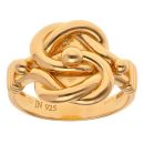 Silver Gold Plated Knot Ring