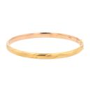 14ct Yellow Gold Fancy Patterned Hinged Bangle