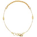 22ct Yellow And White Gold Plaited Bracelet 7"