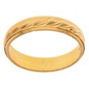 22ct Yellow Gold Patterned Wedding Band 3.7mm