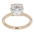 9ct Yellow Gold 3.18ct Round Brilliant Cut Lab Grown Diamond Solitaire Ring