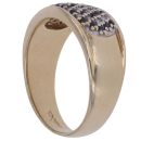 9ct Yellow Gold 0.20ct Diamond and Sapphire Fancy Ring