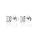 9ct White Gold 0.50ct Emerald Cut Lab Grown Diamond Stud Earrings