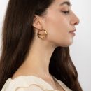 9ct Yellow Gold Personalised Nameplate Creole Earrings