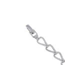 Silver Cubic Zirconia Loop 6.5" Bracelet by Icesia