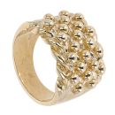 9ct Yellow Gold Four Row Keeper Ring