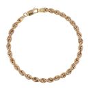 9ct Yellow Gold Rope Bracelet 7.5"