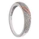 9ct White and Rose Gold 0.26ct Brilliant Cut Diamond Fancy Ring