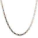 9ct Yellow White and Rose Gold Infinity Chain 18"
