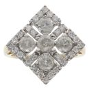 9ct Yellow Gold 1.80ct Brilliant Cut Diamond Cluster Ring