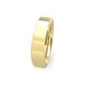 9ct Yellow Gold Soft Chamfered Edge Wedding Band 5mm