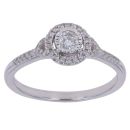 9ct White Gold 0.25ct Diamond Cluster Ring