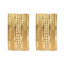 22ct Yellow Gold Rectangular Stud Earrings