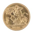 1907 Edward VII Large Head UK Half Sovereign Coin