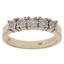 9ct Yellow Gold 0.15ct Diamond Five Stone Ring