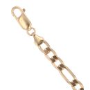 9ct Yellow Gold Figaro Bracelet 7"