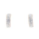 9ct Yellow Gold Crystal Half Hoop Earrings