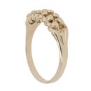 9ct Yellow Gold Two Row Keeper Ring