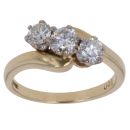 18ct Yellow Gold 1.00ct Round Brilliant Cut Diamond Trilogy Ring