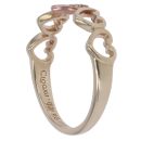 9ct Yellow and Rose Gold White Topaz Affinity Hearts Clogau Ring