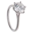 Platinum 2.50ct Brilliant Cut Lab Grown Diamond Solitaire Ring