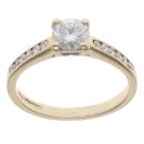 9ct Yellow Gold Moissanite Ring