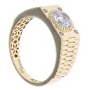 14ct Yellow Gold Cubic Zirconia Signet Ring