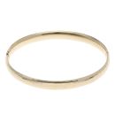 9ct Yellow Gold Square Cut Hinged Bangle