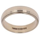9ct Yellow Gold Milgrain Wedding Band 4.6mm