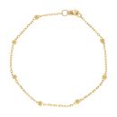 22ct Yellow Gold Beaded Bracelet 6.5"