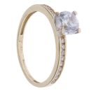 9ct Yellow Gold Cubic Zirconia Solitaire Ring