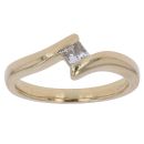 18ct Yellow Gold 0.25ct Princess Cut Diamond Solitaire Ring