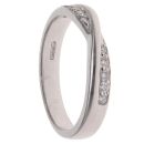 9ct White Gold 0.20ct Brilliant Cut Diamond Crossover Ring
