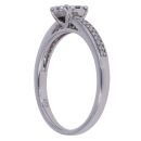 9ct White Gold 0.25ct Brilliant Cut Diamond Cluster Ring