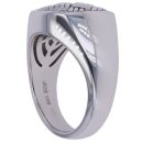 Silver Woven Square Signet Ring By Icesia
