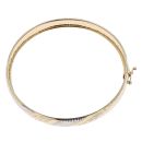 14ct Yellow and White Gold Patterned Bangle