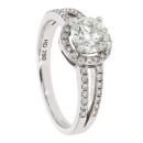 18ct White Gold 1.28ct Diamond Cluster Ring