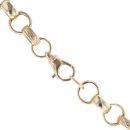 9ct Yellow Gold Patterned and Plain Belcher Chain 24"