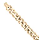 14ct Yellow Gold Monaco Curb Classic Plain Lock Bracelet 8.5"