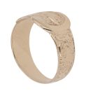 9ct Yellow Gold Patterned Buckle Ring