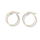 9ct Yellow Gold Plain Hoop Earrings