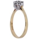 18ct Yellow Gold 0.05ct Brilliant Cut Diamond and Sapphire Cluster Ring