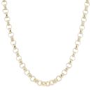 9ct Yellow Gold Patterned and Plain Belcher Chain 24"