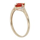 9ct Yellow Gold 0.02ct Brilliant Cut Diamond and Fire Opal Fancy Ring