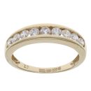 9ct Yellow Gold Cubic Zirconia Eternity Ring