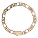 9ct Yellow Gold Double Figaro Bracelet 8.5"