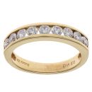 18ct Yellow Gold 0.75ct Brilliant Cut Diamond Half Eternity Ring