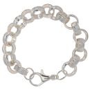 Sterling Silver Cubic Zirconia Belcher Bracelet 8.5"
